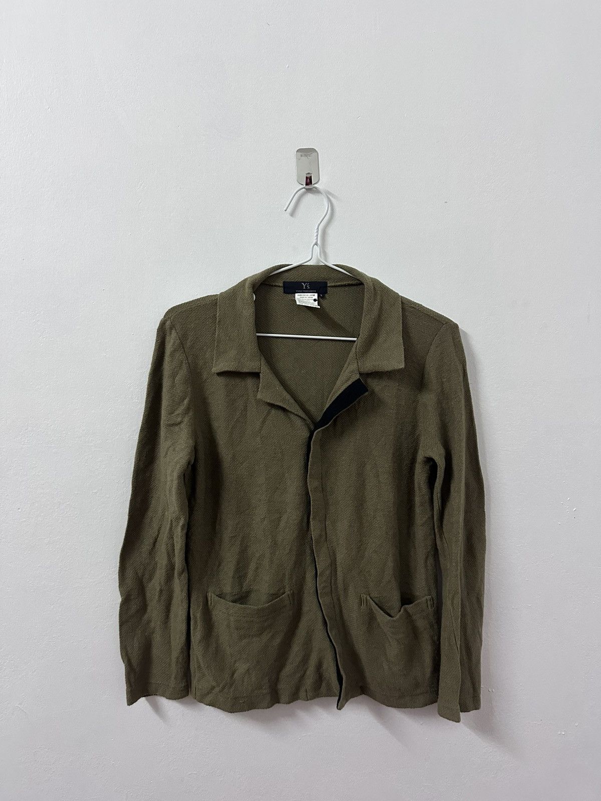 Yohji Yamamoto Y's Yohji Yamamoto Green Polo Cardigan Size M / US 6-8 / IT 42-44 - 1 Thumbnail