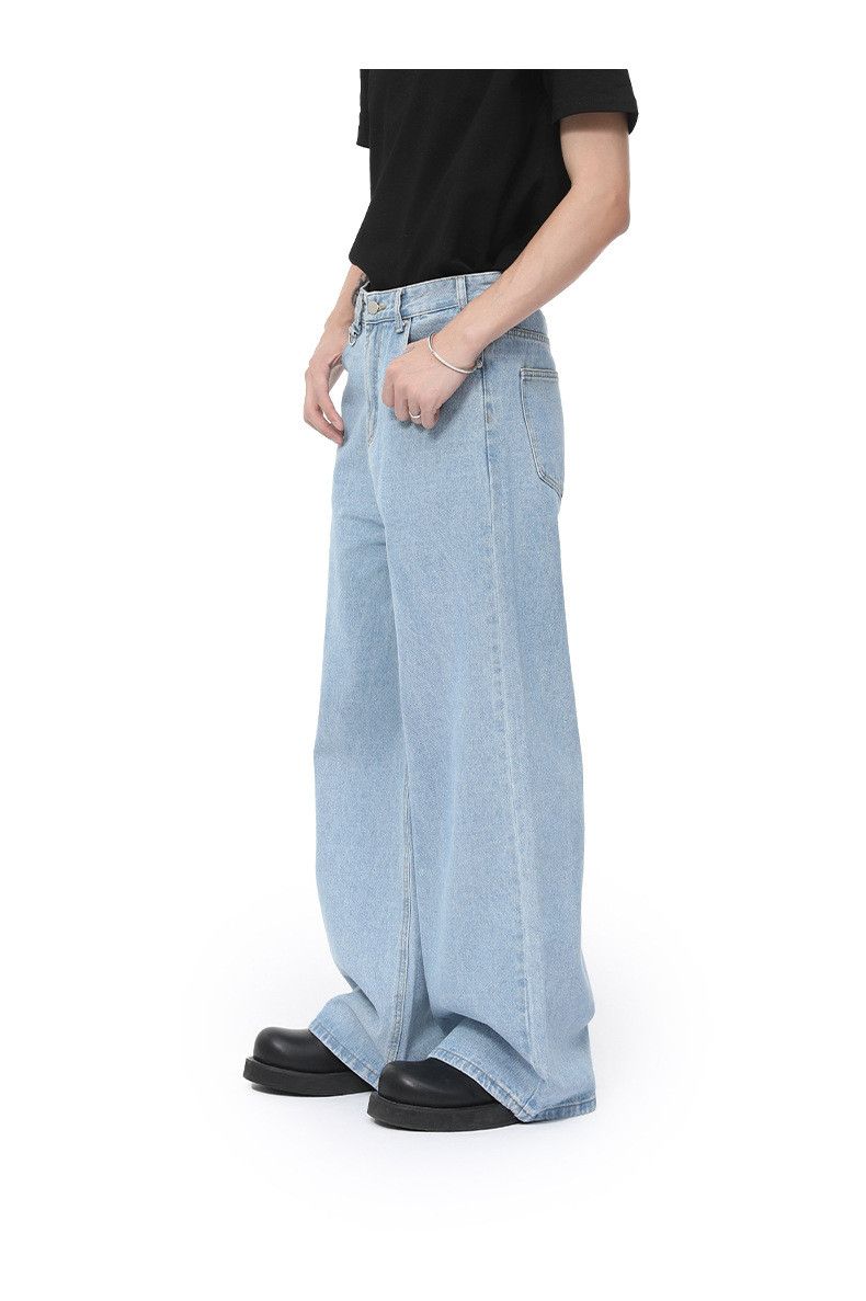 Japanese Brand Men's Cleanfit High Street Wide-Leg Loose Straight-Leg Jeans Size US 32 / EU 48 - 2 Thumbnail
