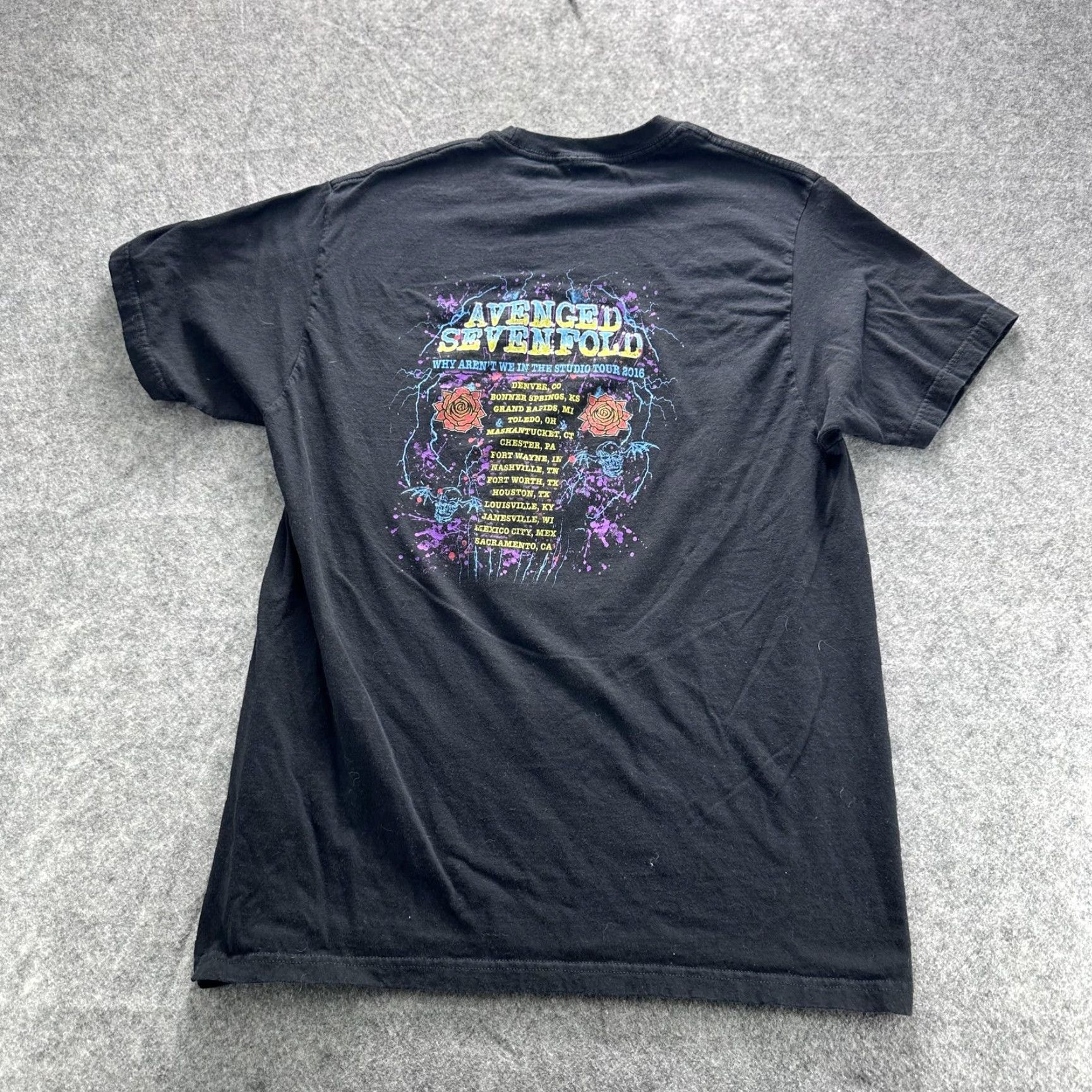 Vintage VINTAGE Avenged Sevenfold Shirt Mens Large Black Tour 2016 Band Tee A7X Rock Size US L / EU 52-54 / 3 - 7 Thumbnail