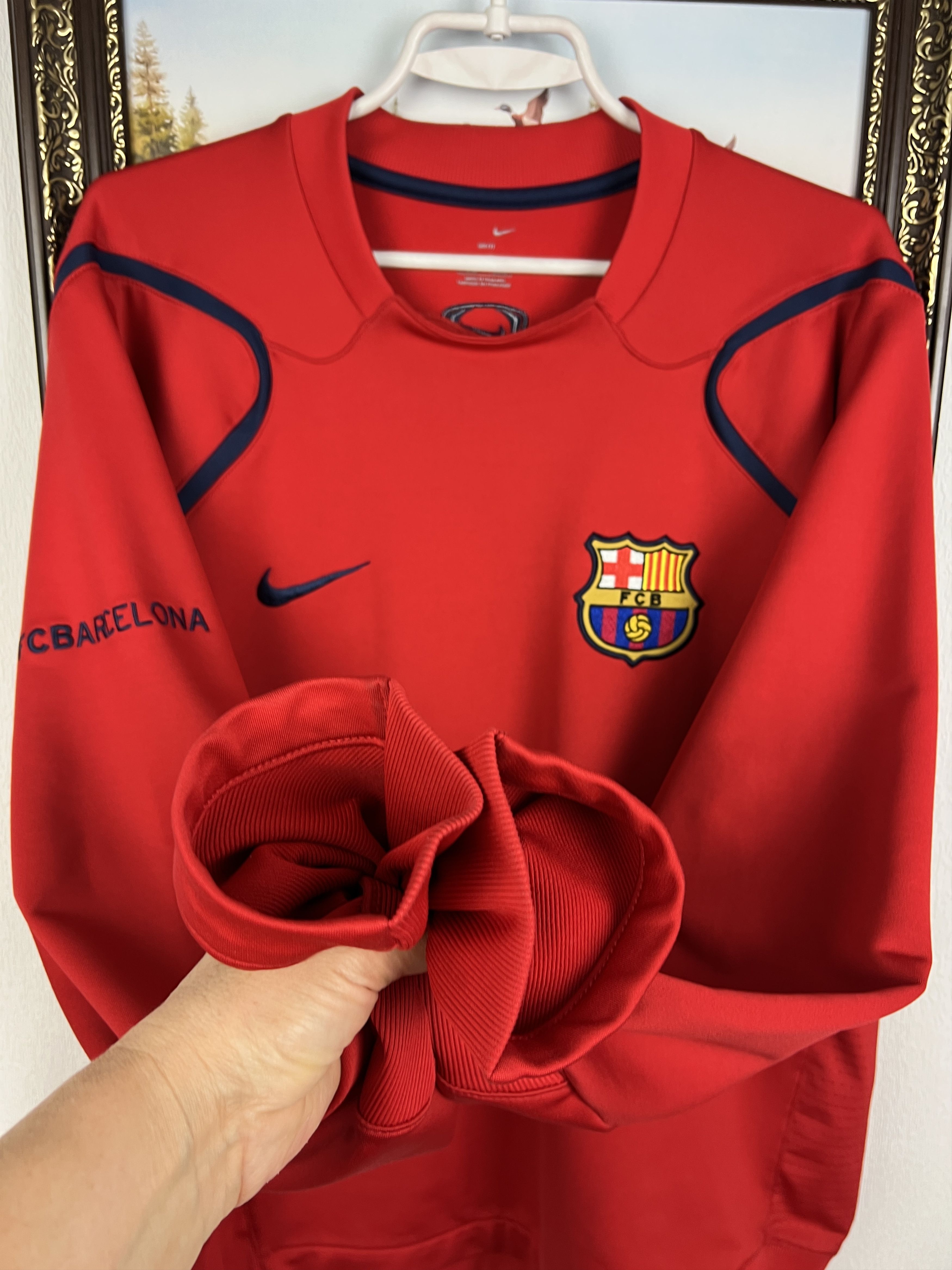 Nike Vintage Barcelona Football Sweatshirt Soccer Train Track Top Size US L / EU 52-54 / 3 - 7 Thumbnail