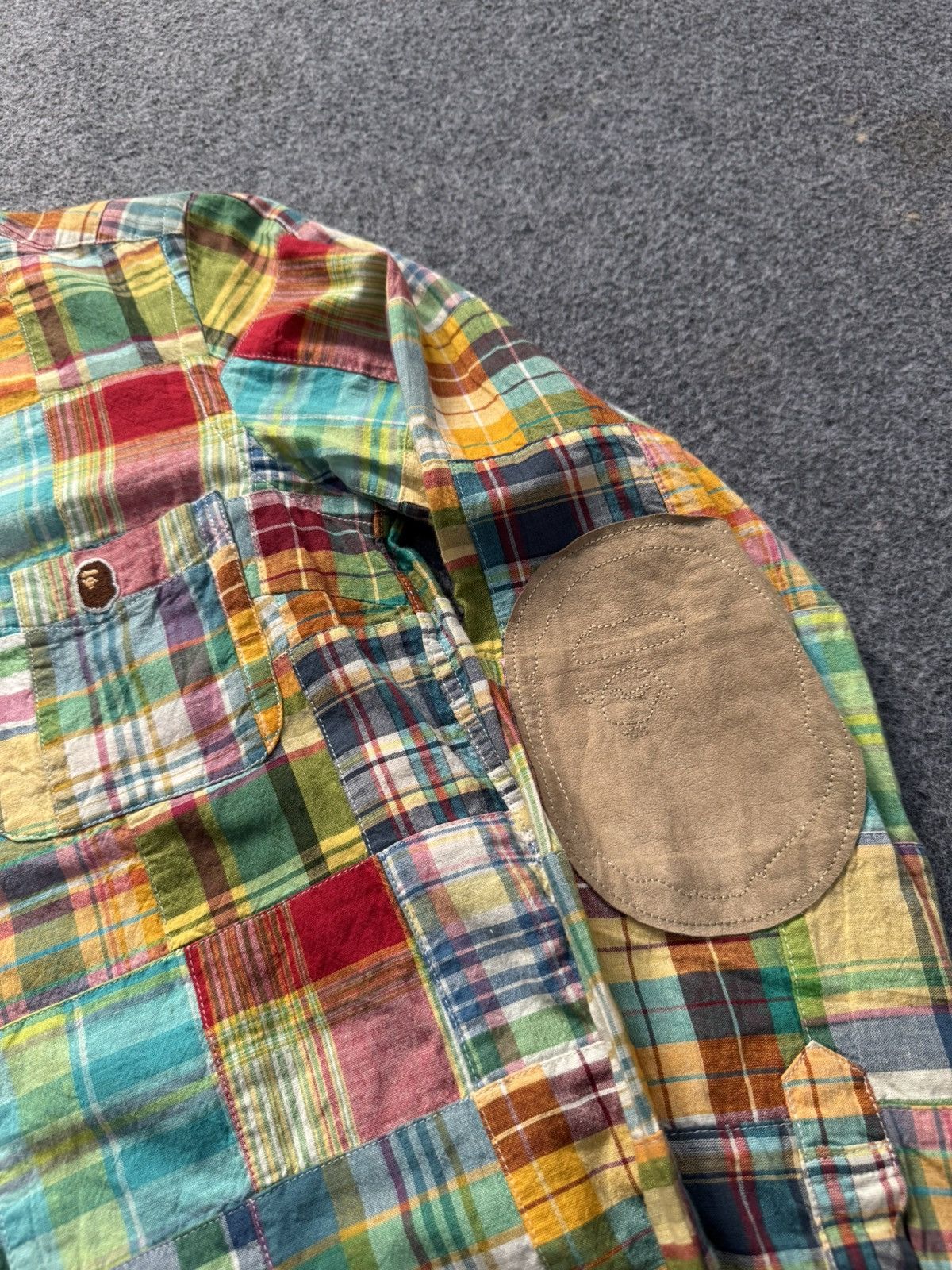 Bape Bape Madras Patchwork button up shirt Size US XS / EU 42 / 0 - 4 Thumbnail