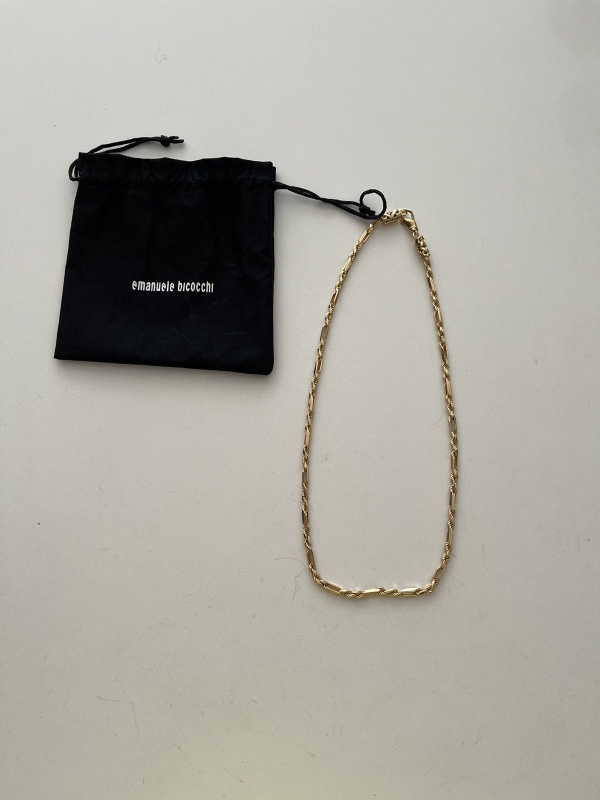 image of NWT - Emanuele Bicocchi 24K Gold Rope Chain, Men's