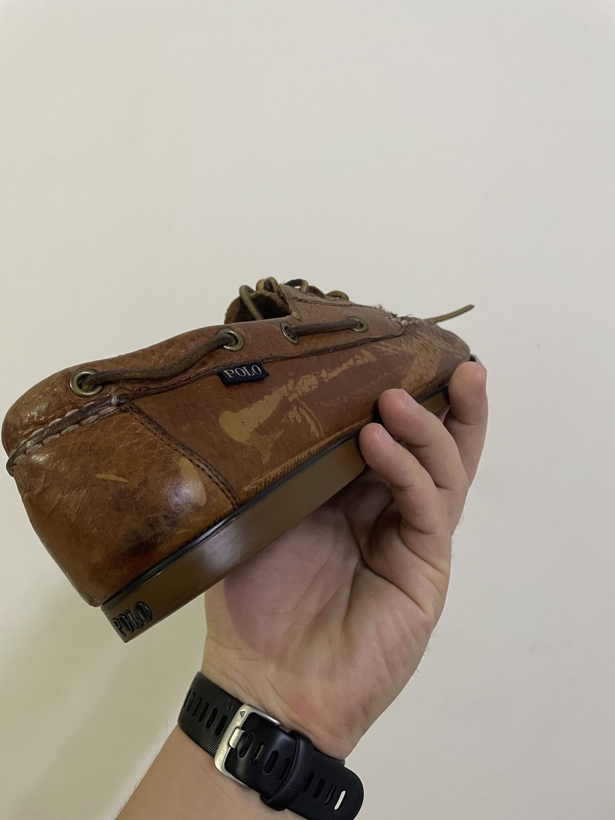 Polo Ralph Lauren VINTAGE POLO RALPH LAUREN LEATHER BOAT SHOES Size US 9 / EU 42 - 6 Thumbnail