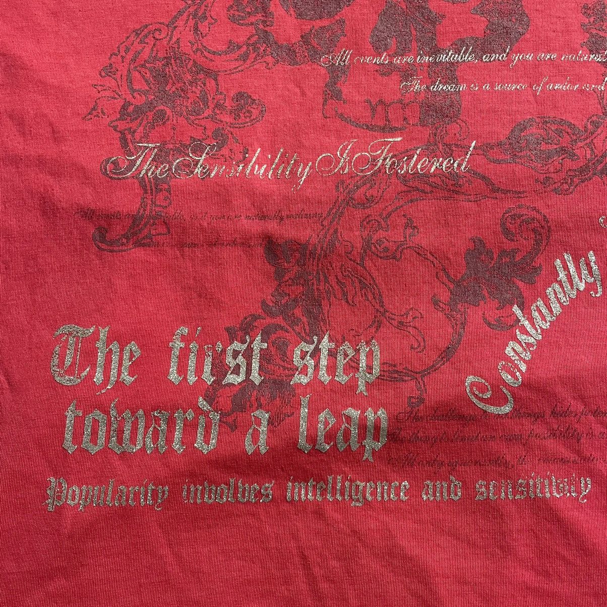 If Six Was Nine × Japanese Brand × Le Grande Bleu (L.G.B.) 🇯🇵 BEAUMONT CARR POEM GLITTER FONT DOUBLE LAYER TSHIRT Size US XXL / EU 58 / 5 - 16 Thumbnail
