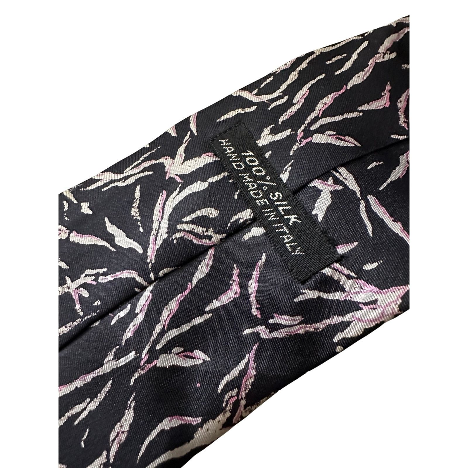 Vintage Vintage Black Bamboo Silk Necktie Size ONE SIZE - 3 Thumbnail