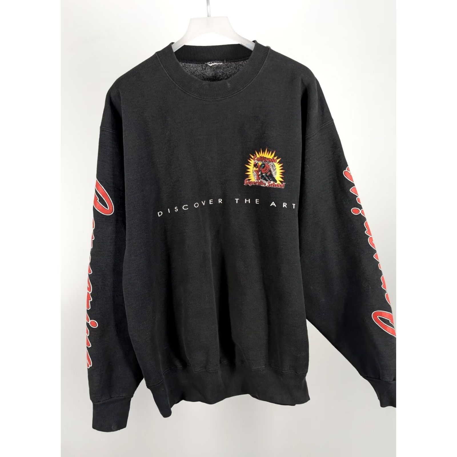 Vintage VINTAGE California Superbike School Sweatshirt XL Black Crewneck Long Sleeve Nintendo? Size US XL / EU 56 / 4 - 4 Thumbnail