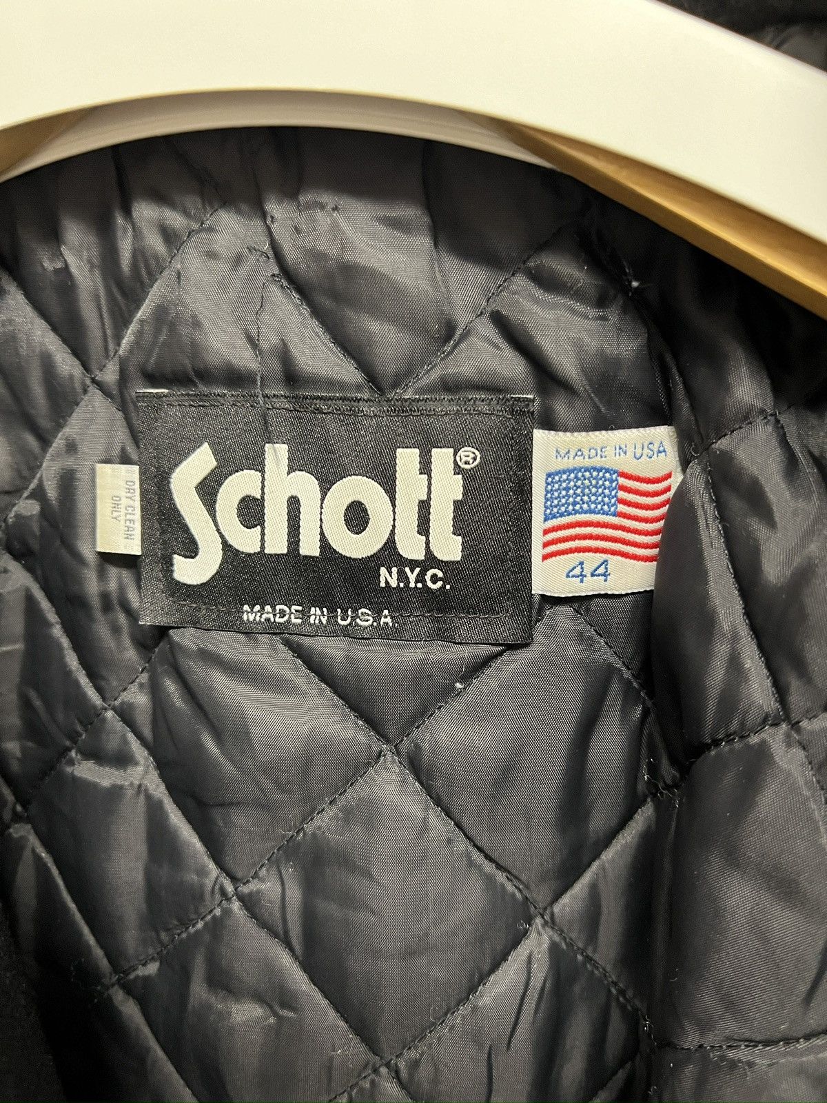 Designer × Schott Vintage schott nyc jacket wool black pockets made in usa Size US L / EU 52-54 / 3 - 8 Thumbnail