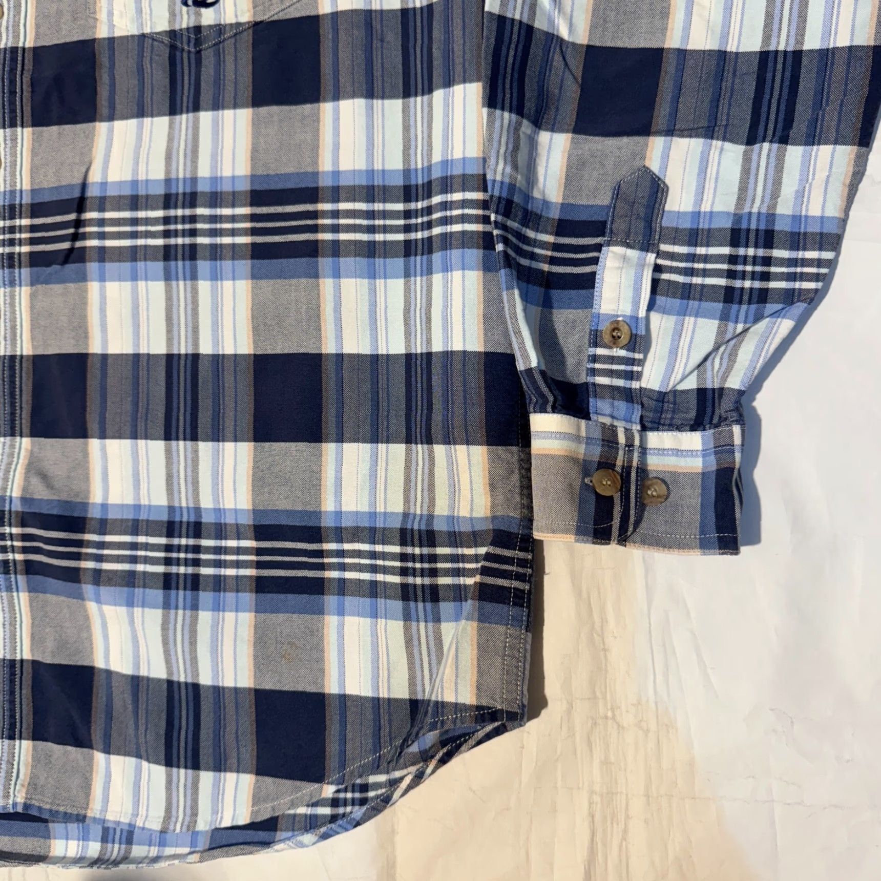 Roper Roper Shirt M Western Blue Plaid Long Sleeve Button Up Rodeo Size US XL / EU 56 / 4 - 3 Thumbnail
