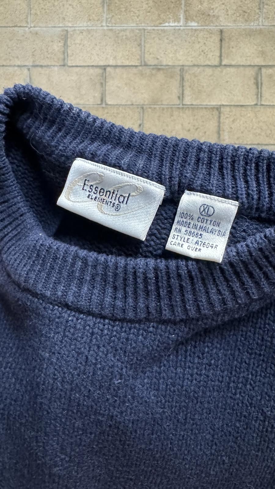 Unknown London Black Crewneck Sweater - Classic Casual Knit Size US XL / EU 56 / 4 - 5 Thumbnail