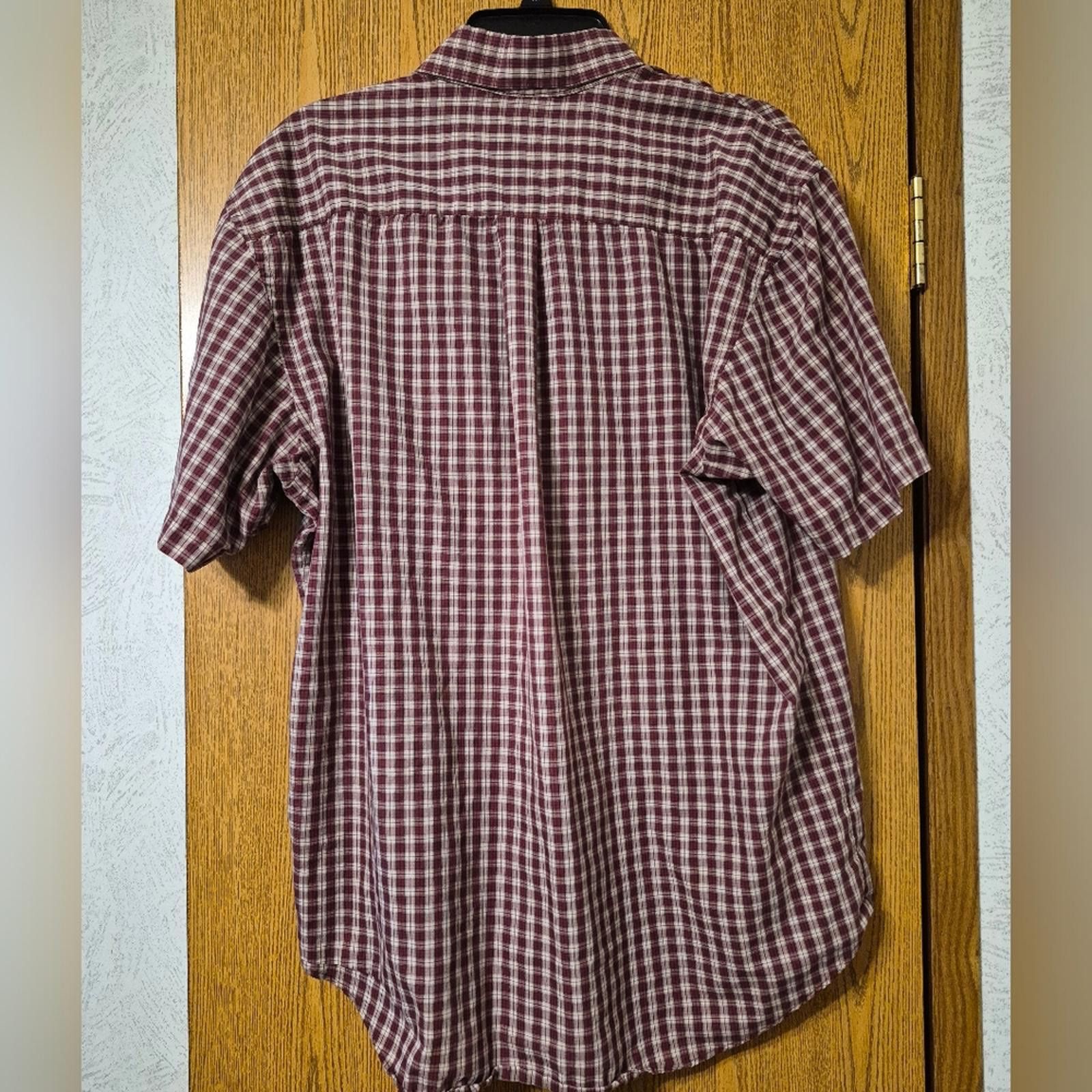 Van Heusen Van Heusen Burgundy Checkered Button Down Shirt Large Size US L / EU 52-54 / 3 - 2 Thumbnail