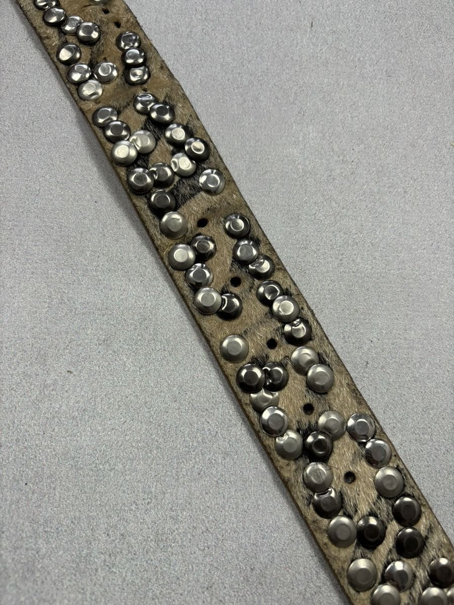 Vintage Vintage Belt Metal Style Parts Rhinestones Zebra Hair Print Size ONE SIZE - 9 Thumbnail