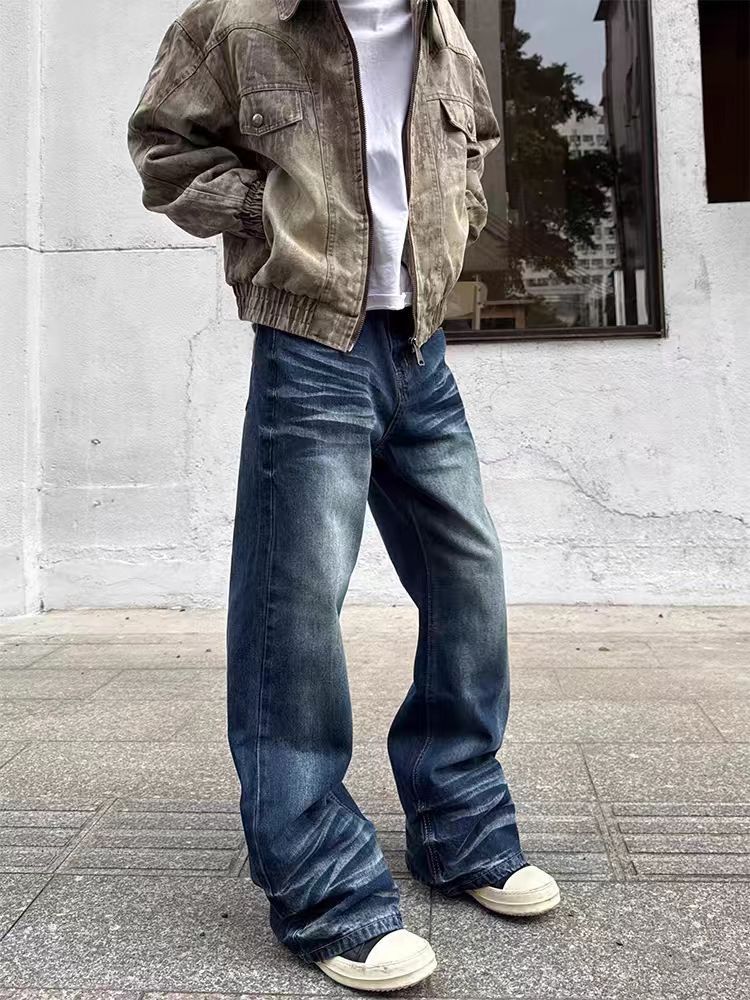 Designer × Jean × Vintage Vintage wash Y2K micro flare baggy jeans Size US 34 / EU 50 - 2 Thumbnail