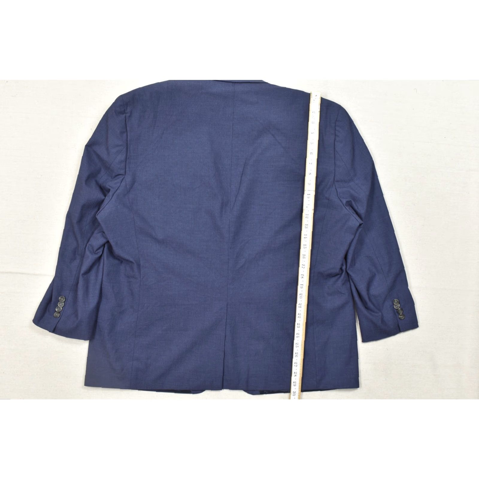 Chaps CHAPS Blazer Sport Coat Blue 50R Regular Two-Button Textured Polyester Stretch Jacket Men Blazer Coat Size 50R - 3 Thumbnail