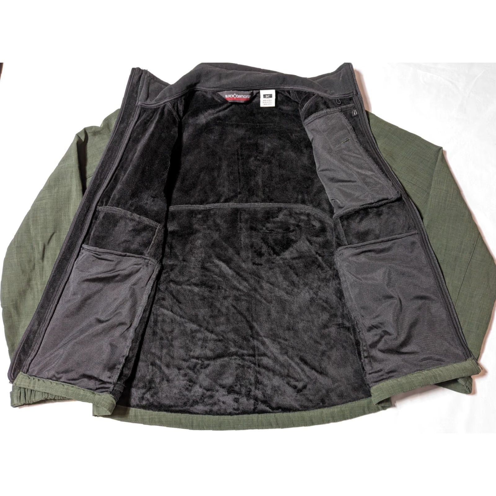 Black Diamond BLACK DIAMOND DOUBLE DIAMOND Men Small Green Full Zip Soft Shell Fleece Lined Jacket EUC Size US S / EU 44-46 / 1 - 4 Thumbnail