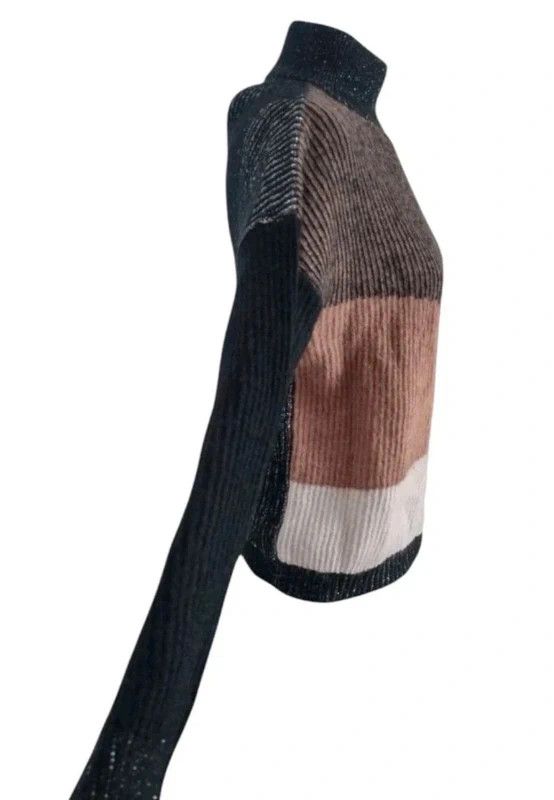 Liu Jo Liu Jo Milano Alpaca Open Back Sweater Geometric ShimmerKnit Size XS / US 0-2 / IT 36-38 - 3 Thumbnail