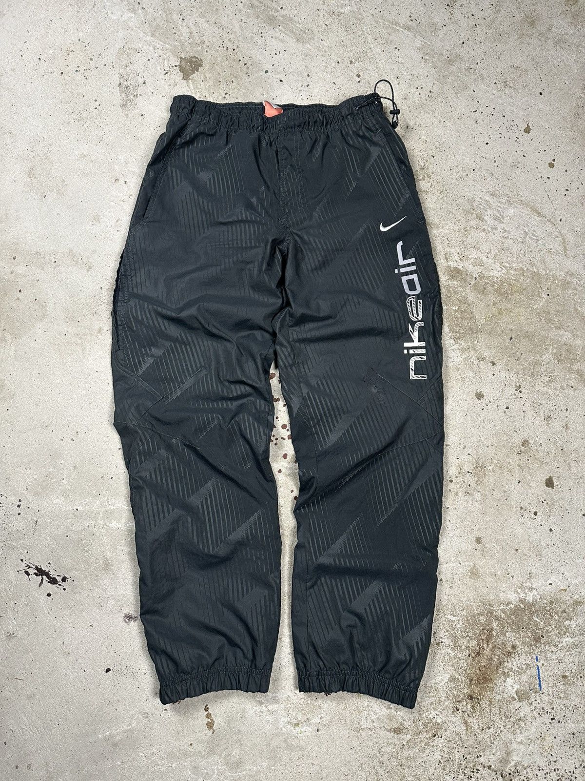 Nike × Vintage Vintage Y2K Nike Baggy Track Pants Air Swoosh Rare Size US 32 / EU 48 - 1 Thumbnail