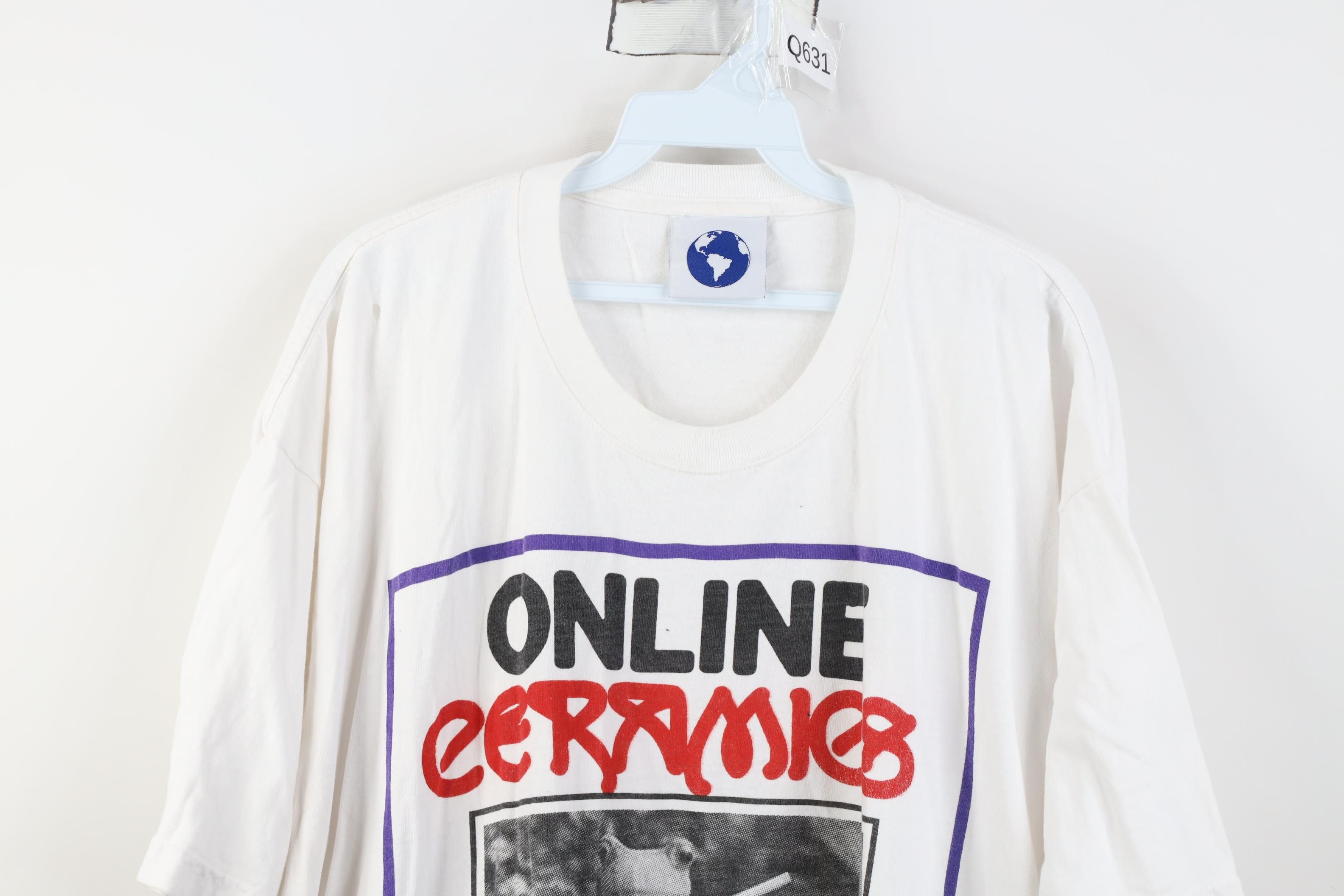 Vintage Online Ceramics Toad Violin Mushroom T-Shirt White USA Size US XXL / EU 58 / 5 - 2 Thumbnail