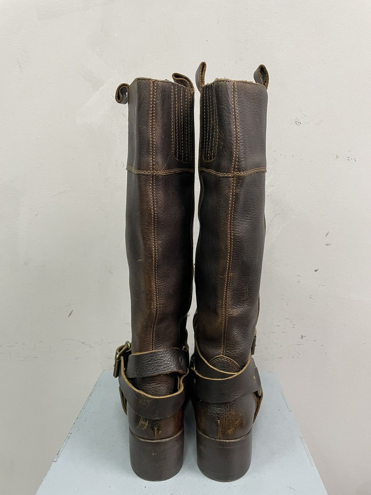 Wrangler Rare Western guidi style leather ankle moto boots 90s Size US 7.5 / EU 40-41 - 5 Thumbnail