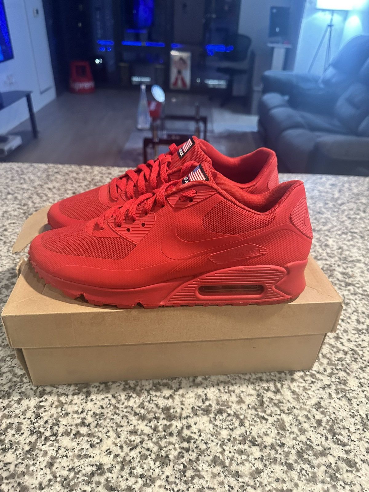 Nike Air Max 90 Hyperfuse “Independence Day” Size US 10.5 / EU 43-44 - 3 Thumbnail