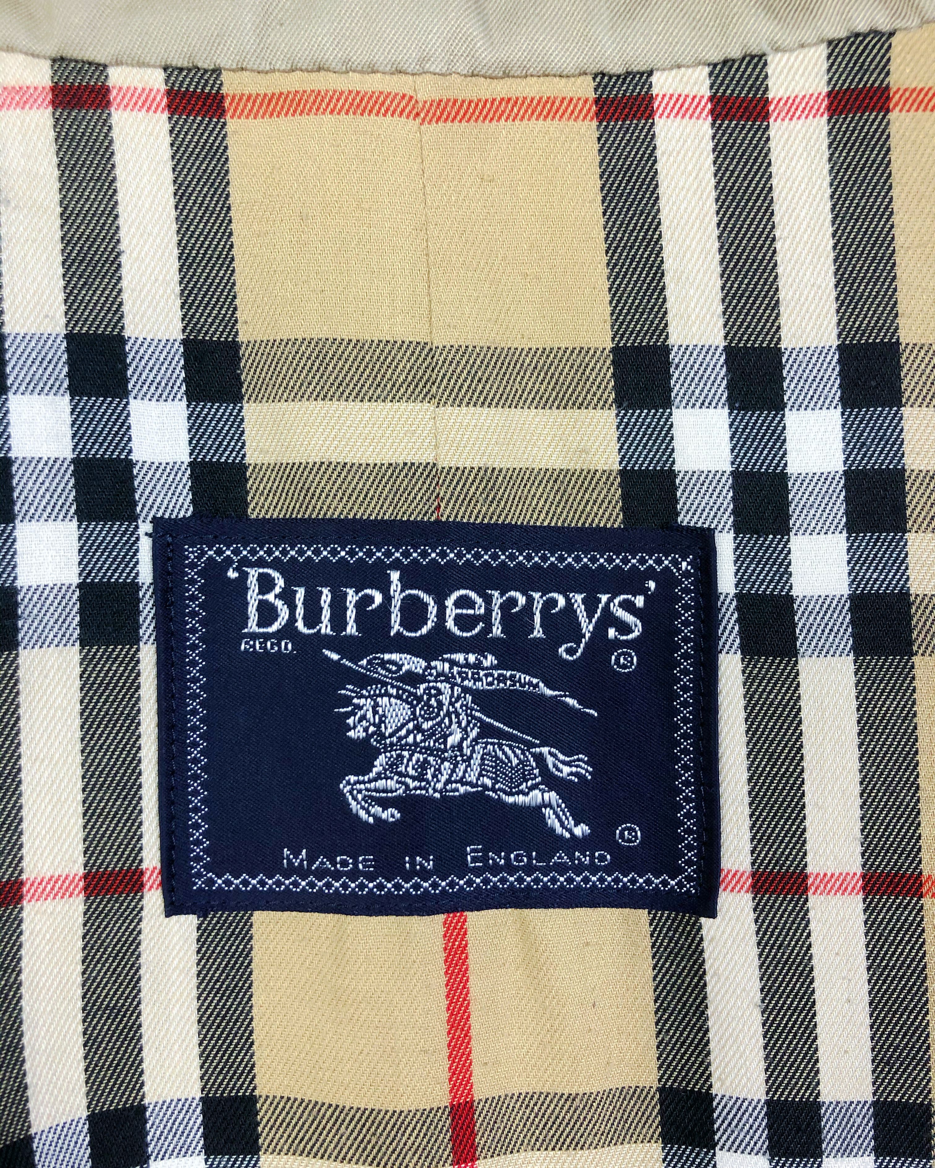 Burberry Prorsum Vtg Burberrys Nova Check Trenchcoat Jacket Made in England Size US M / EU 48-50 / 2 - 9 Thumbnail
