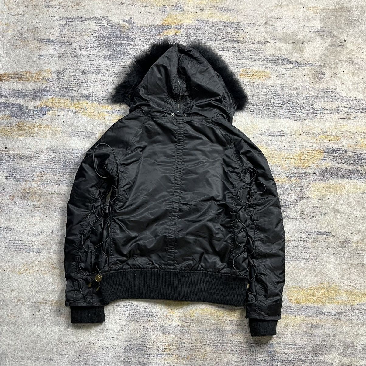 14th Addiction Back vintage bondage side lace fur bomber jacket vkei style Size US S / EU 44-46 / 1 - 3 Thumbnail