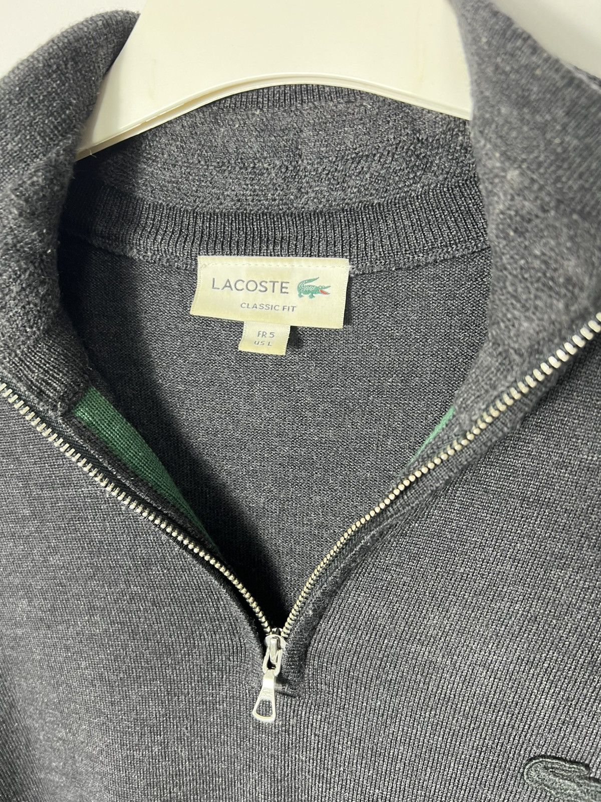 Lacoste Vintage luxury streetwear Lacoste 1/4 Zip Sweater Size US L / EU 52-54 / 3 - 4 Thumbnail