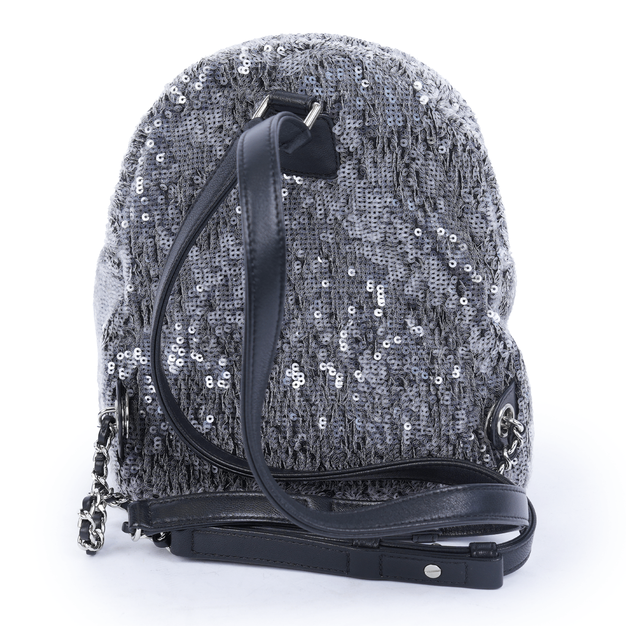 Chanel CHANEL BLACK 2018 SEQUIN WATERFALL TINY BACKPACK Size ONE SIZE - 2 Thumbnail
