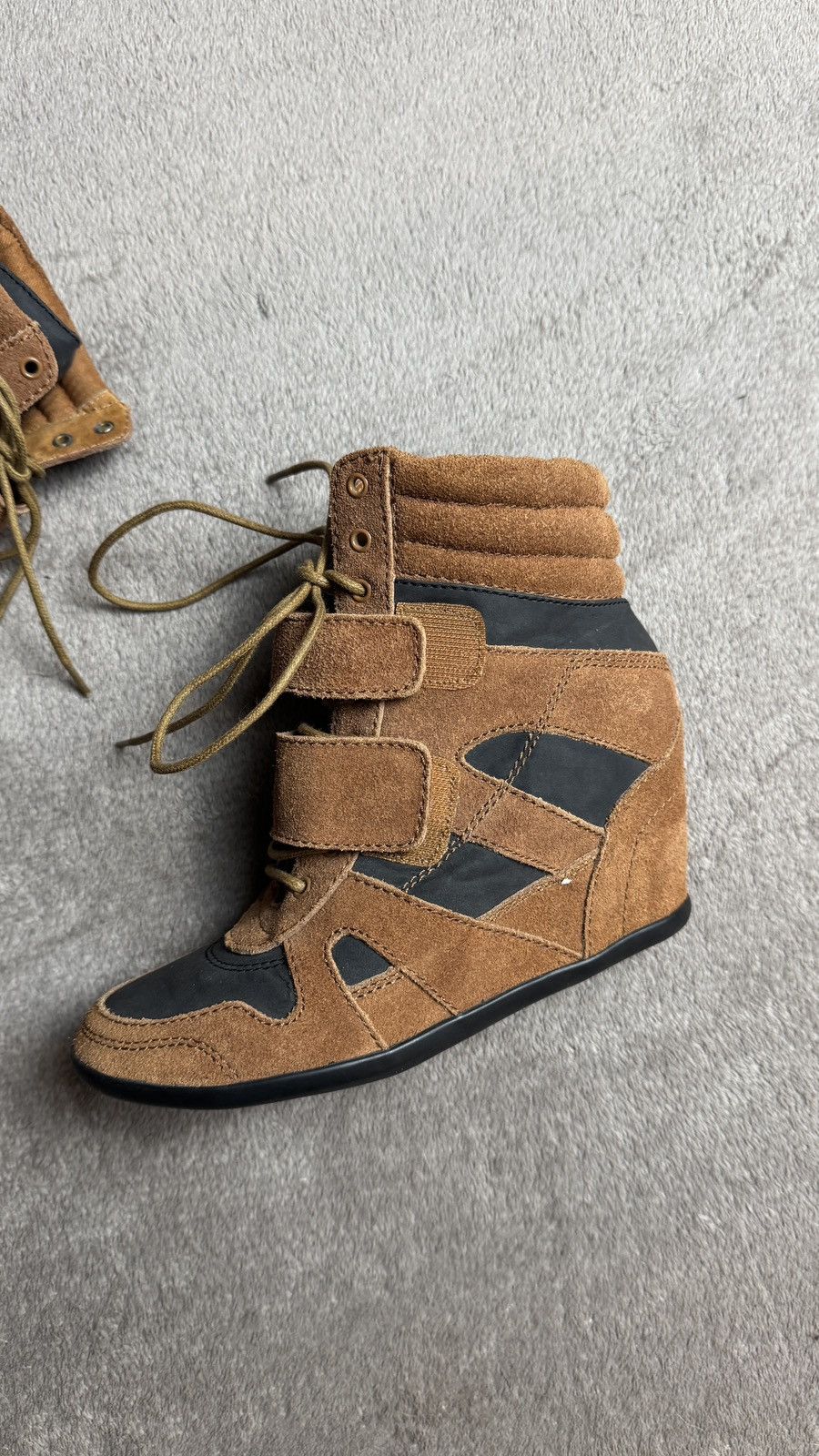 Isabel Marant Y2K Hi Top Wedge Suede Sneakers Bekket Style isabel marant Size US 7 / IT 37 - 2 Thumbnail