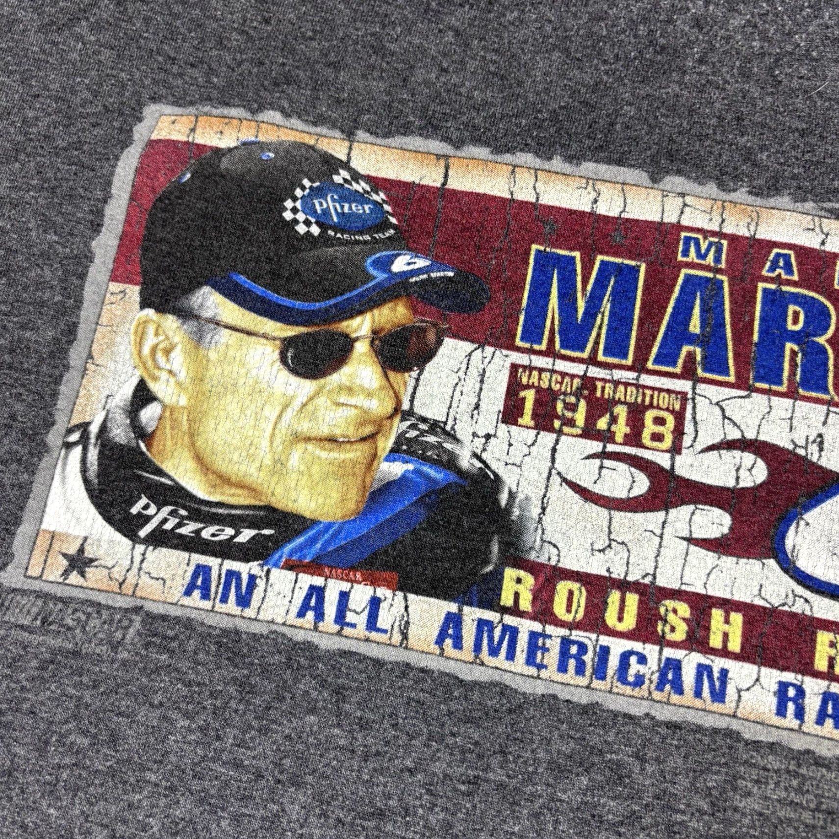 Chase Authentics VINTAGE Mark Martin Nascar T Shirt Chase Authentics Adult 2XL Gray 90s Cars Mens Shirt Size US XXL / EU 58 / 5 - 8 Thumbnail