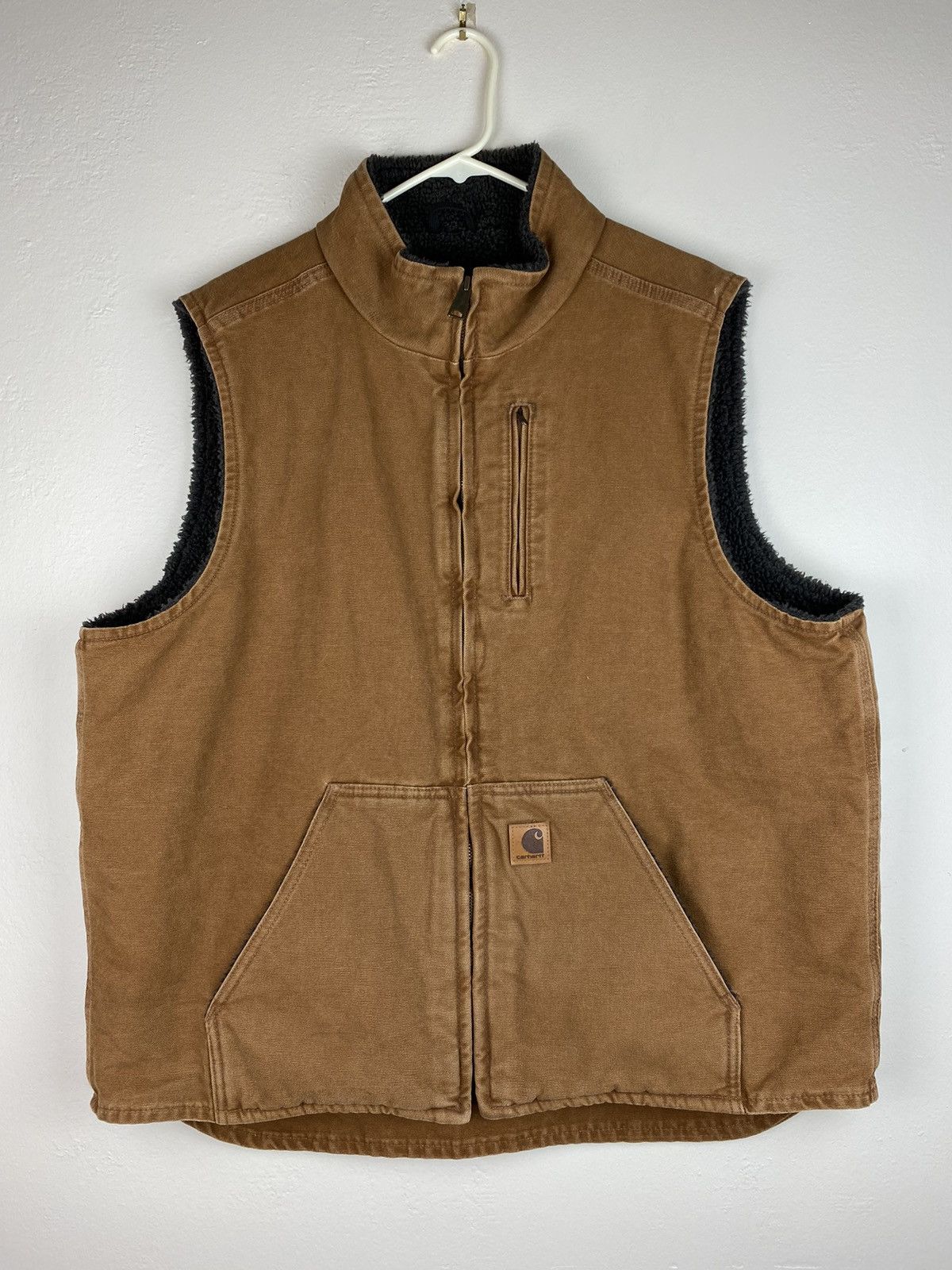 Carhartt Vintage Carhartt Sherpa Lined Vest Fur Workwear Size US XL / EU 56 / 4 - 2 Thumbnail