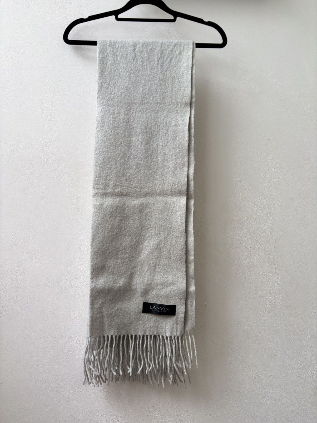 Lanvin Lanvin Baby Blue Wool Scar Size ONE SIZE - 3 Thumbnail