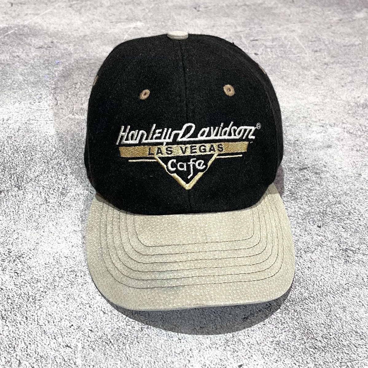 Harley Davidson Vintage 80’s HARLEY DAVIDSON Ride Free Black Wool Cap HD Size ONE SIZE - 4 Thumbnail