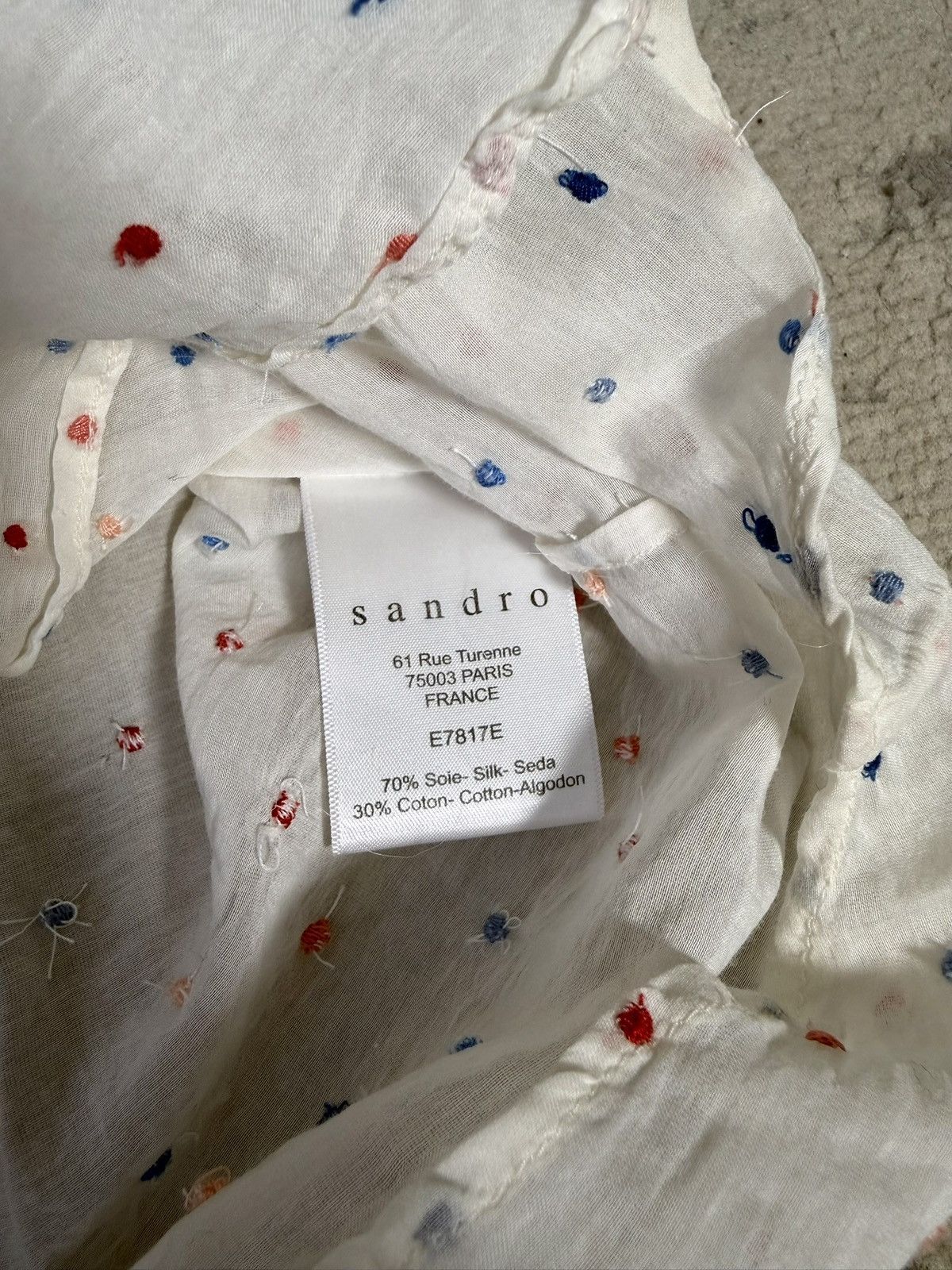 Sandro Sandro Women's Polka Dots Sleeveless Blouse Size XS / US 0-2 / IT 36-38 - 6 Thumbnail
