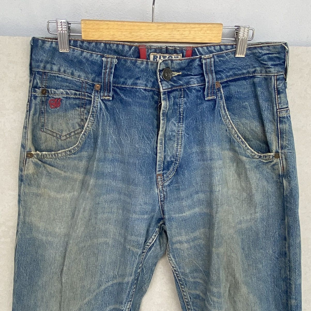 Other vintage Ritch Blue Denim Jeans With A Faded Look W32 L37 Size US 32 / EU 48 - 4 Thumbnail