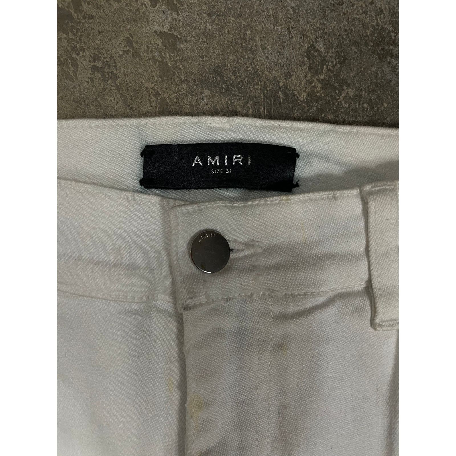 Amiri Amiri Jeans White Black Stripe Used 31 Size US 31 - 2 Thumbnail