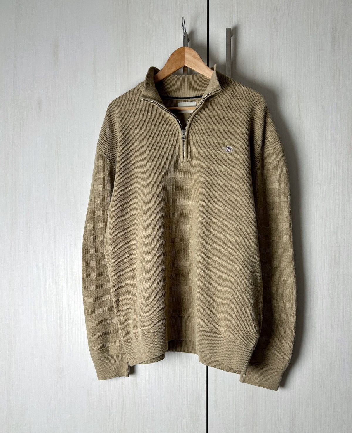 Gant Gant 1/4 zip wool striped sweatshirt mens RRP 175$ Size US L / EU 52-54 / 3 - 1 Thumbnail