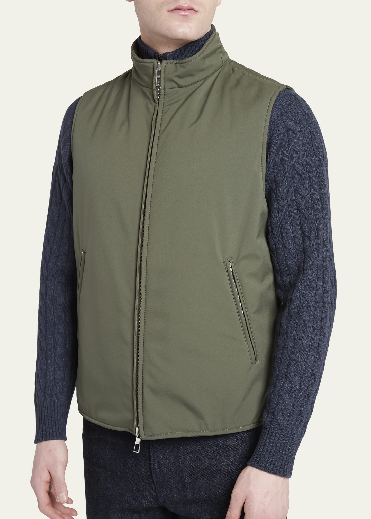Loro Piana o1w1db10824 Reversible Marlin Vest in Green Size US S / EU 44-46 / 1 - 6 Thumbnail