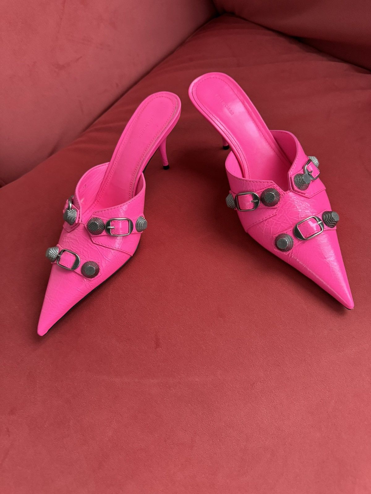 Balenciaga Balenciaga pink Cagole mules, size 38 It Size US 8 / IT 38 - 12 Thumbnail