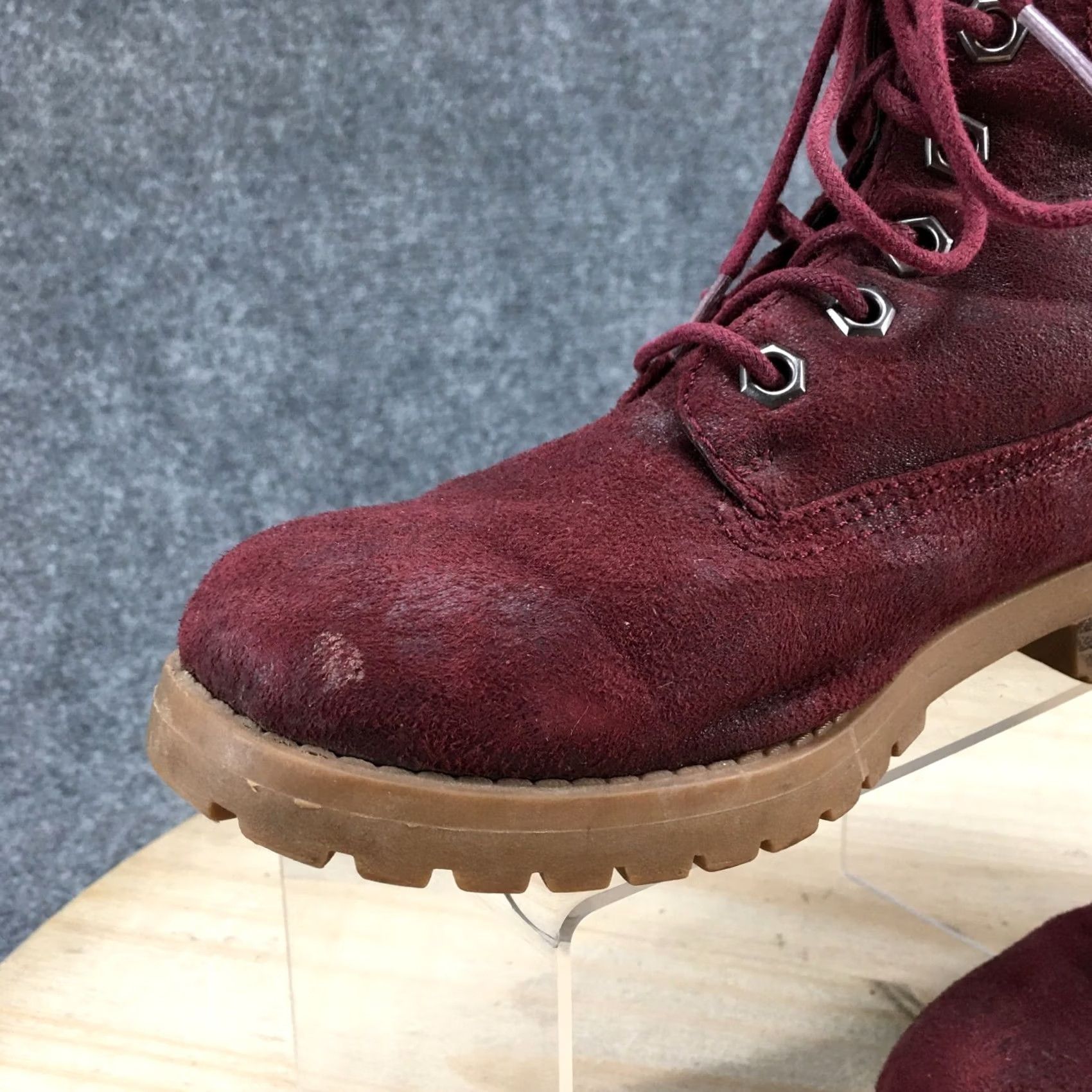 Vintage Cliffs by White Mountain Boots Womens 7 M Pascale Lace Up Ankle Bootie Red Size US 7 / IT 37 - 5 Thumbnail