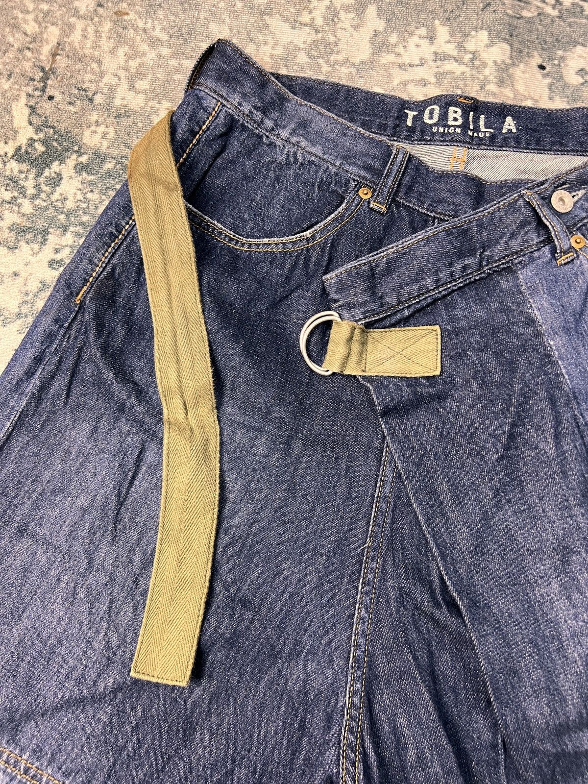 Third & Army Tobila Made in Japan Rework Army Denim Jort Size US 32 / EU 48 - 6 Thumbnail