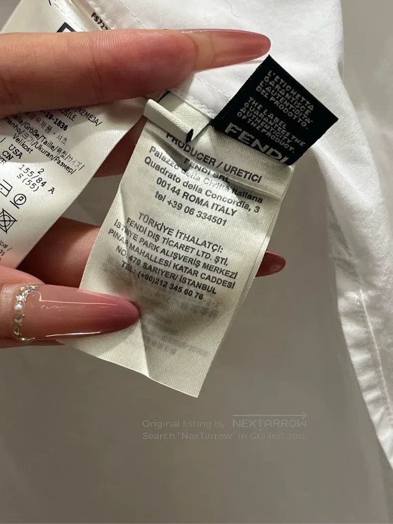 Fendi Fendi 100% cotton, 8 mother-of-pearl buttons Size XS / US 0-2 / IT 36-38 - 6 Thumbnail