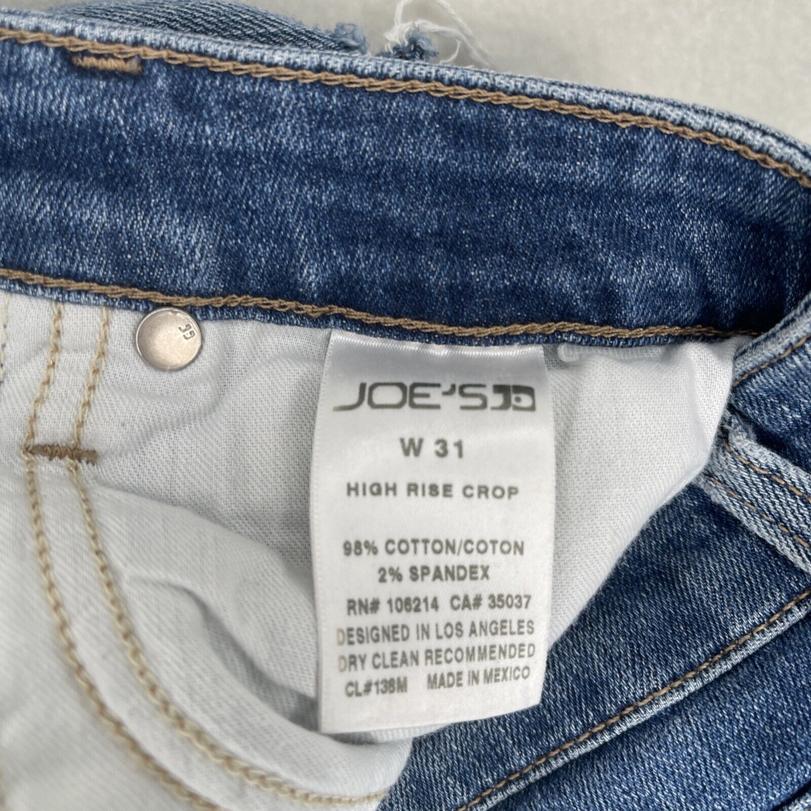Other Joe's Jeans WMN Jeans 31 High Rise Straight Crop Stretch Size 31" - 6 Thumbnail