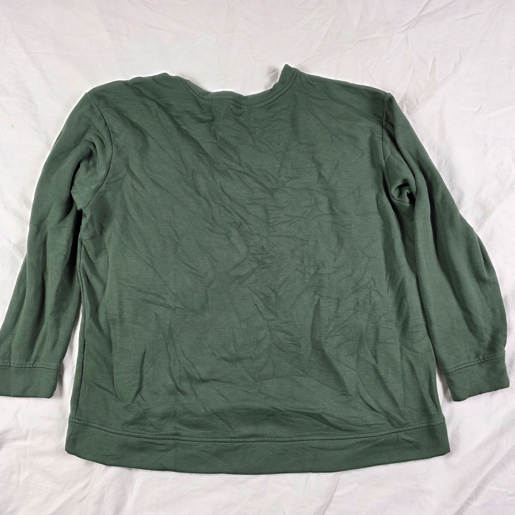 Orvis Orvis Womens XL Green Long Sleeve Crewneck Pullover Sweater Size XL / US 12-14 / IT 48-50 - 2 Thumbnail
