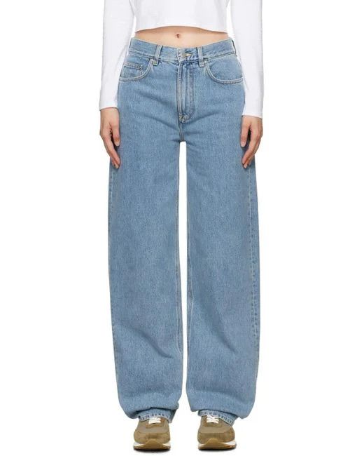 Loulou de Saison o1s22i1n1024 Organic Cotton Samur Jeans in Blue Size 27" / US 4 / IT 40 - 1 Thumbnail