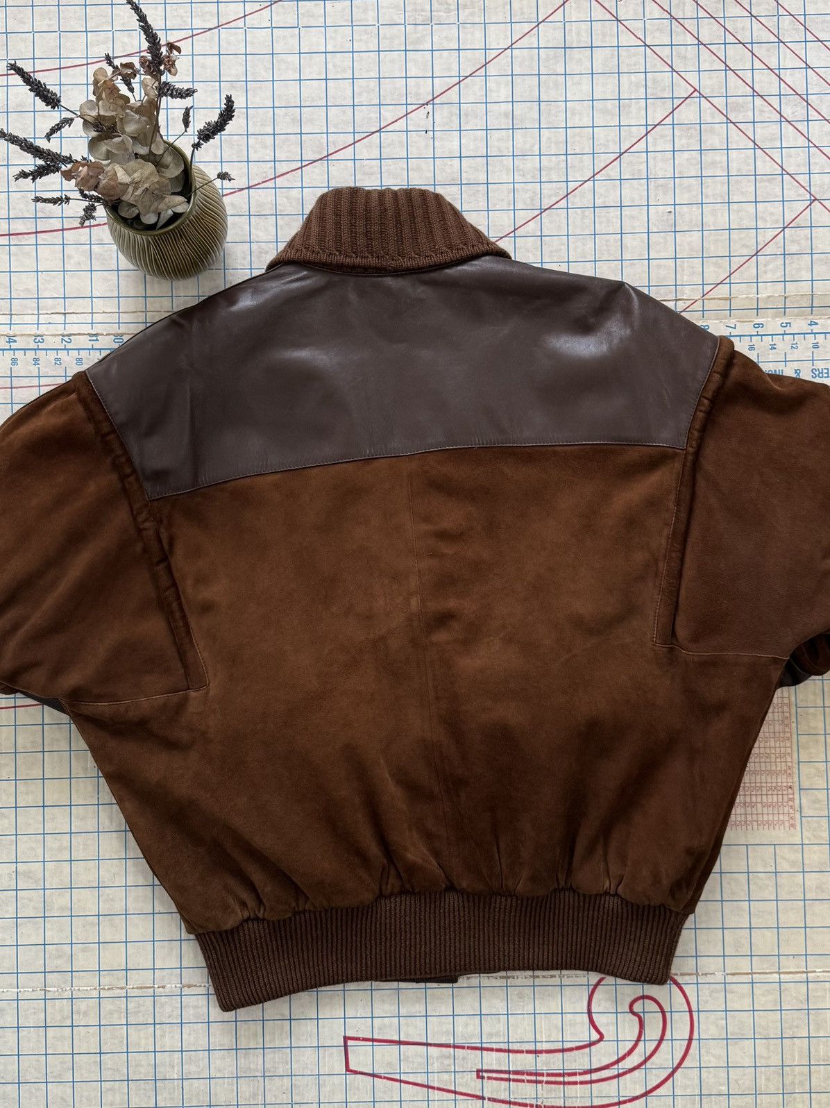 Designer × Lanvin × Vintage Vintage Lanvin Boutique Ovine Leather Shawl Collar Cardigan Size US XL / EU 56 / 4 - 14 Thumbnail