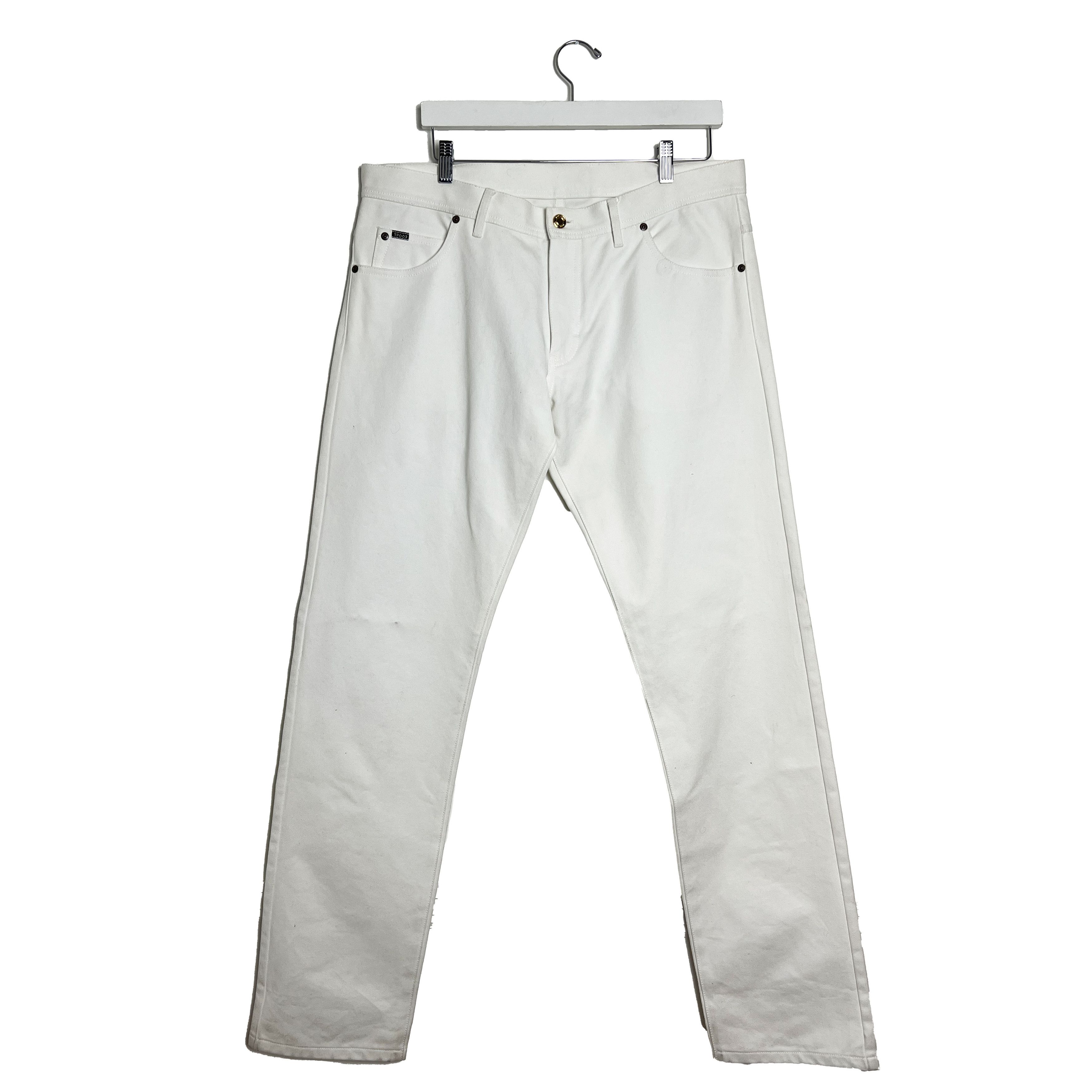 image of Tom Ford White Garment Dyed Japanese Denim Jeans, Men's (Size 36)