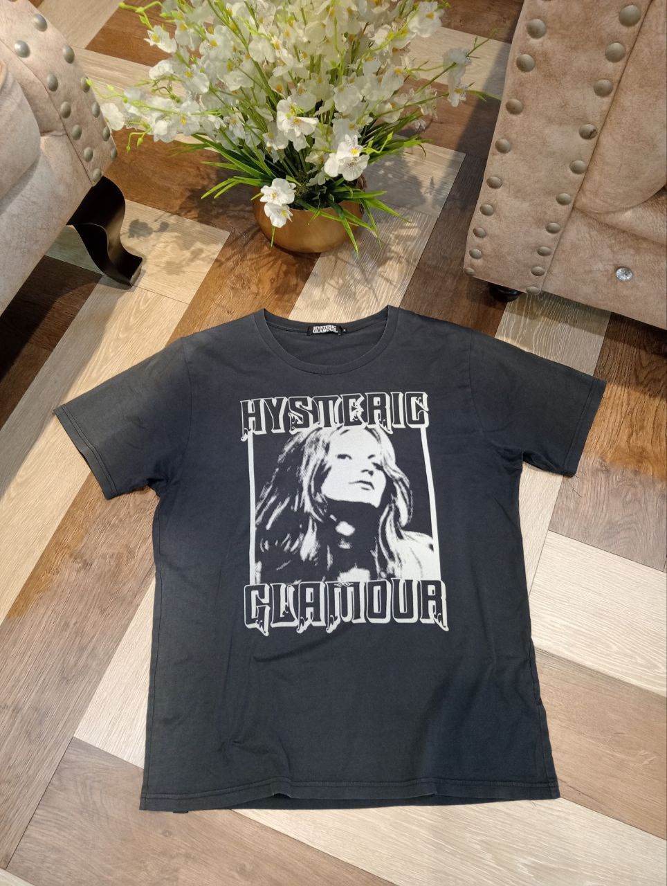Hysteric Glamour VTG HYSTERIC GLAMOUR CONTORT YOURSELF T-SHIRT - FADED BLACK Size US L / EU 52-54 / 3 - 2 Thumbnail