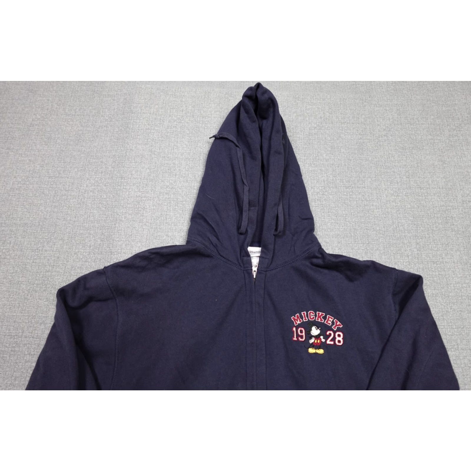 Disney Disney Sweatshirt Hoodie Mens Large Blue Mickey Mouse Logo Knit Sweatshirt Fleece 90s Theme Outdoor USA Curved Mock Neck Size US L / EU 52-54 / 3 - 2 Thumbnail