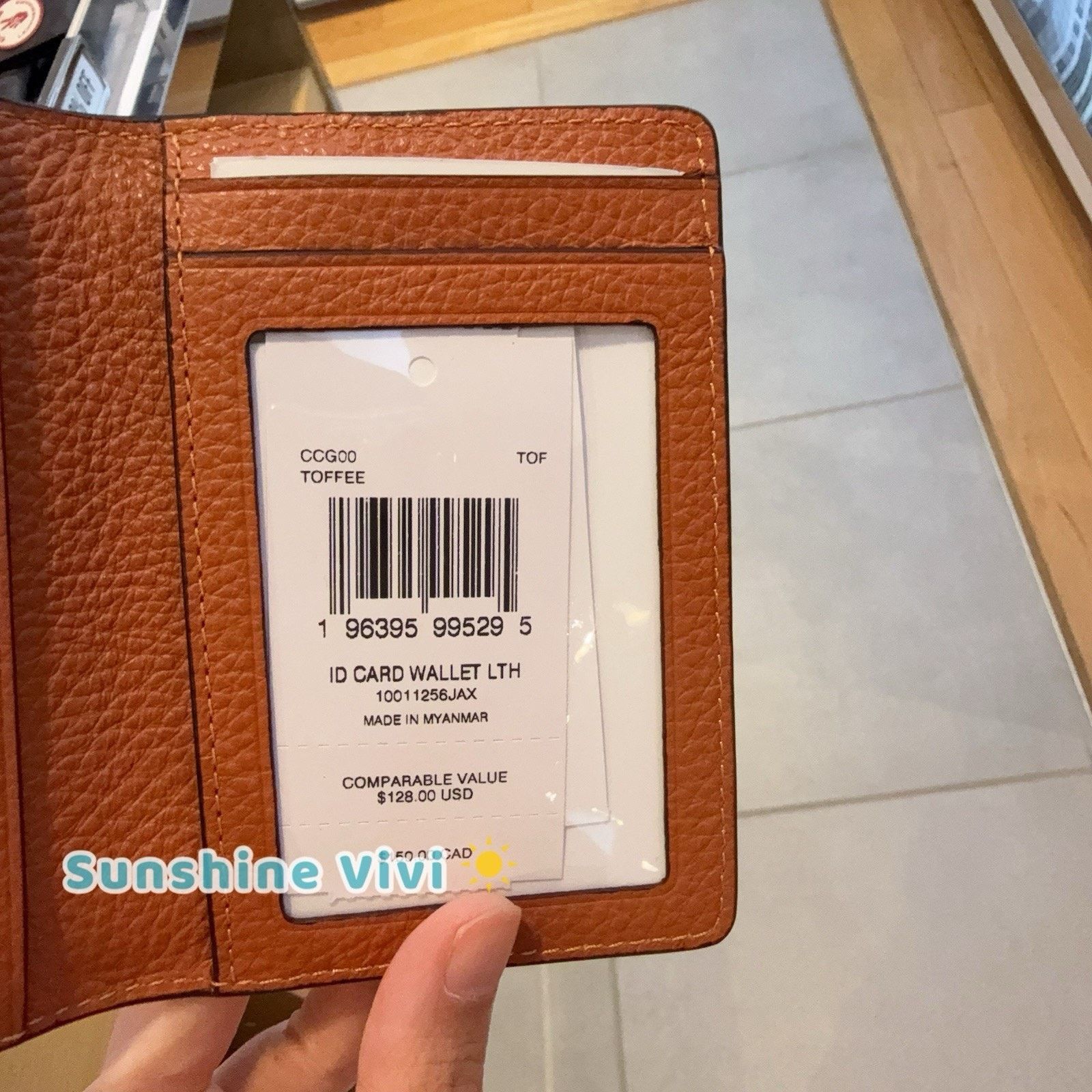 Coach NWT Coach CCG00 Id License Credit Card Wallet Leather Toffee Size ONE SIZE - 4 Thumbnail