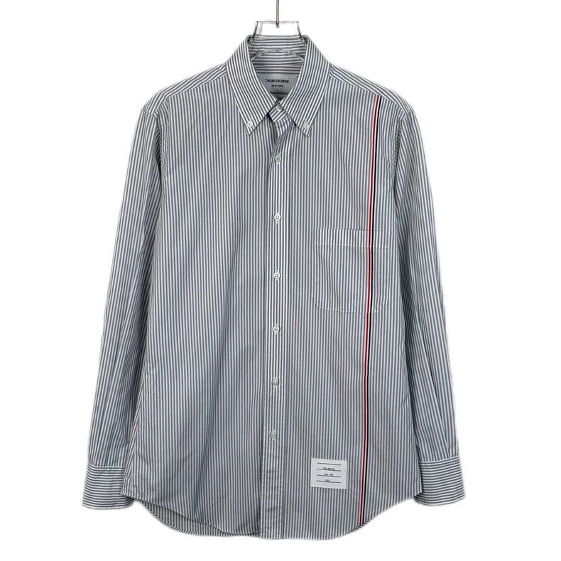 Thom Browne Thom Browne Striped Classic Oxford Shirt - dmc Size US S / EU 44-46 / 1 - 1 Thumbnail
